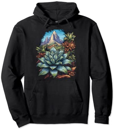Agave Titanota Royal Agave Kreide Agave Sukkulenten Pflanzen Pullover Hoodie