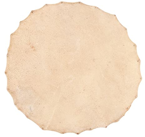 Ziegenfell Trommelfell, 36cm/14,2 Zoll Reißfest Klarer Klang Natürliches Flaches Rundes Stück Ziegenfellfell Bongo Schamanen Trommeln Ersatzteile Zubehör Für 8/10/12/13/14 Zoll Handtrommeln Djembe