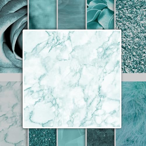 GRAZDesign Fliesenaufkleber Maritim Mint Bad & Küche, Klebefliesen selbstklebend in Maritimen Farben 15x15cm - 18 Stück