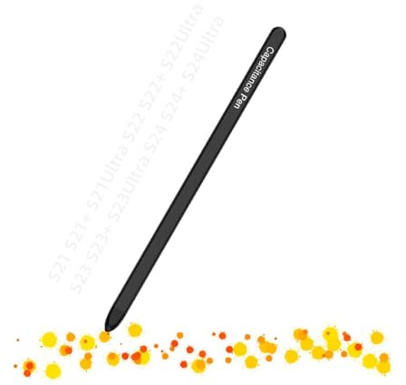 BRAND SET Stylet capacitif Galaxy S Pen Fold Edition, pour Samsung Galaxy S24/S23 Stylet Tactile avec Pointe en Silicone Souple, Compatible avec Apple, Android et Hongmeng Écran Pliable Noir