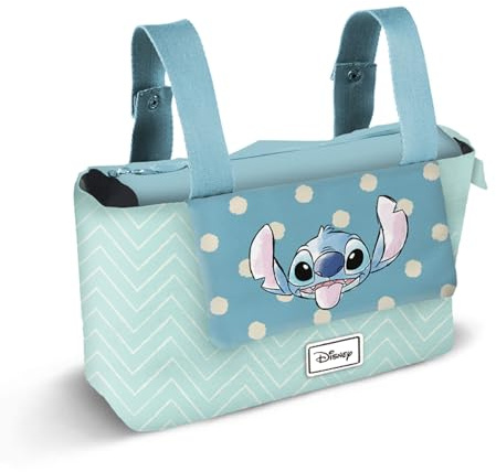 Disney Lilo et Stitch Lovely-Sac Organisateur de Poussette Bébé Hamper Mommy, Bleu, 31 x 27 cm