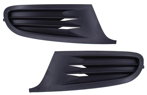 Lüftungsgitter Stoßstange Gitter Nebelscheinwerfer Blende Stoßfänger Grill Stoßstangengitter Front Kühlergrill schwarz vorne links und rechts für Golf 6 2008 2009 2010 2011 2012 2013