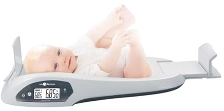 BALSAT | Balanza pesabebes electronica | Hasta 25 Kg. Precisión 5 g. | Modelo BBS BABY SCALE | Con medición de altura | Pantalla LCD | Con almacenamiento de registros | En Kg, Lb o Oz.