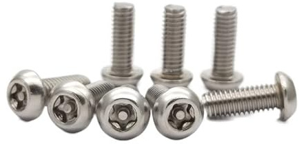 Voirrow 10 pièces/20 pièces M3/M4/M5/M6, L = 5-40mm 304 tête cylindrique en Acier Inoxydable Anti-vol sécurité Prune autotaraudeuse Clou inviolable étoile Torx vis(M3x12 (20pcs))