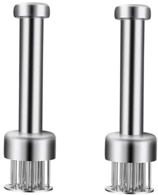 Cabilock 2pcs Pork Tenderiser Meat Flattener Hammer Steel Needle Kitchen Supply Use