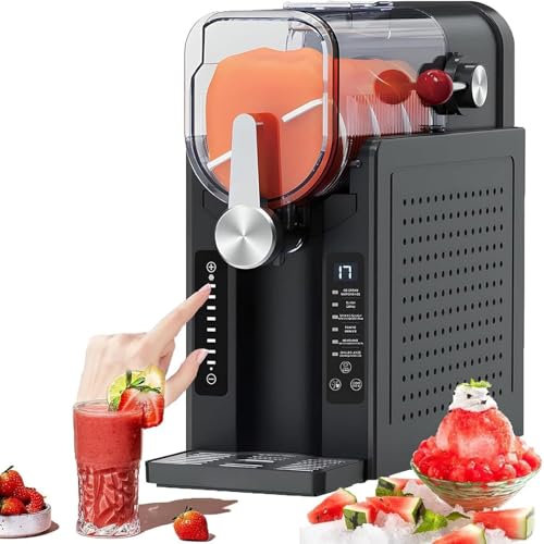 HEIHEIZI Slush-Maschine für Zuhause – Softeismaschine, 1,6-Liter-Slush-Maschine mit 6 voreingestellten Programmen für Slush, Margaritas, Smoothies, Frappés, Milchshakes und mehr