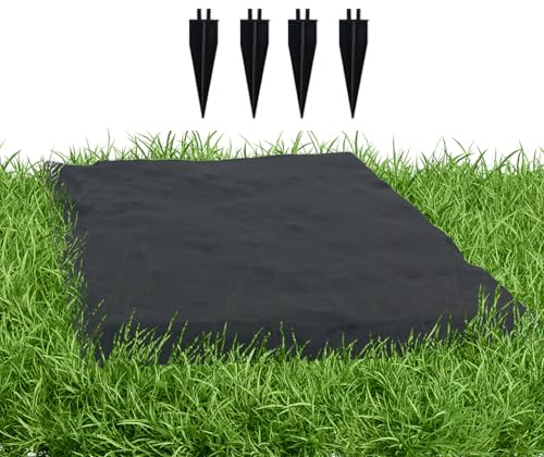 Steinfliesen für den Garten | Bodendeko für Landschaftsbau, Gartenfliesen mit Heringen für Wege, Terrasse, Pool, Spielplatz im Freien