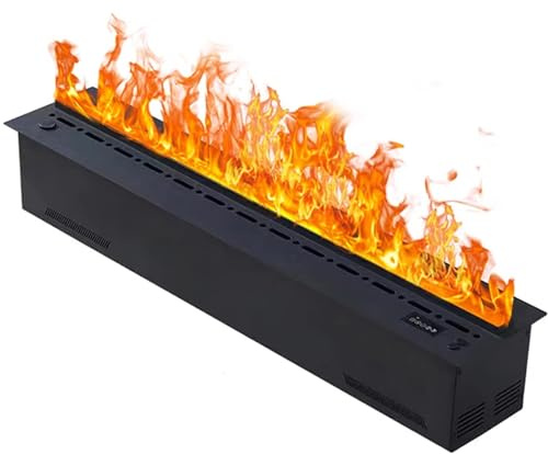 Chimenea decorativa de vapor de agua 3D con llama realista, humidificador de vapor ultrafino, panel táctil y control remoto para el hogar, oficina, hotel