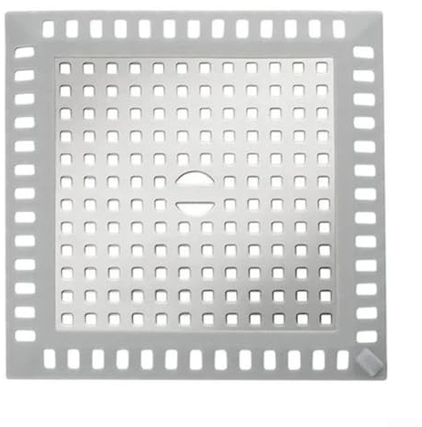 Vasiumic 304 Stainless Steel Bathroom Floor Drain Cover 12x12cm Anti-Clog Filter Hair Collector Waste Drain Stopper for Shower Kitchen Laundry Silver(Square)