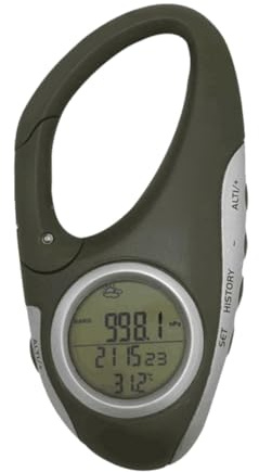 ULTECHNOVO Portable Carabiner Altimeter Barometer Handheld Mountaineering Altimeter with Thermometer for Outdoor Hiking Climbing Measurement
