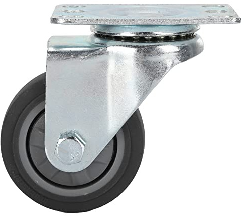 Lenkrolle, 75 mm, robust, geräuscharm, TPR, Wagenrad, Ersatz, leichtgängig, langlebig, Edelstahl-Wagenrolle für Wagenwagen