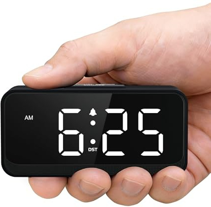 Srubambi Battery Operated Small Alarm Clock: Compact Cordless Design