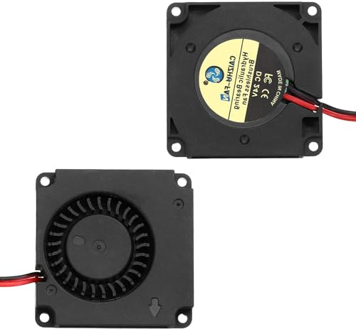 sourcing map 4010 Fan 40mm x 10mm 1-3/5 Inch 5V Small Plastic Cooling Fan 2 Pin for Computer PC Case CPU Heatsink 3D Printer Cooling Router Server(2 PCS)
