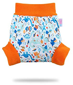 Petit Lulu Überhose (Schlupfüberhose) Größe L (9-13 kg) für Höschenwindeln und Nachtwindeln (Prähistorische Tiere)