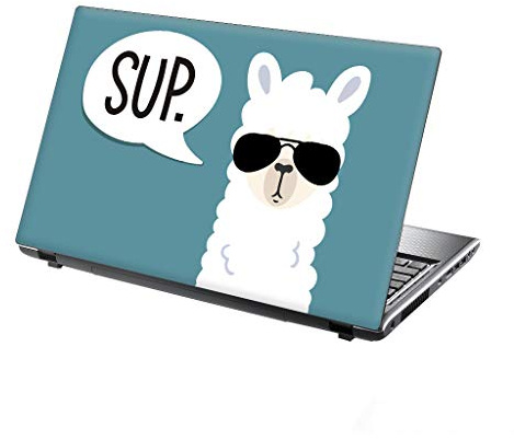 TaylorHe Folie Sticker Skin Vinyl Aufkleber mit bunten Mustern für 13-14 Zoll (34cm x 23,5cm) Laptop Skin Lustiges Lama, Humor