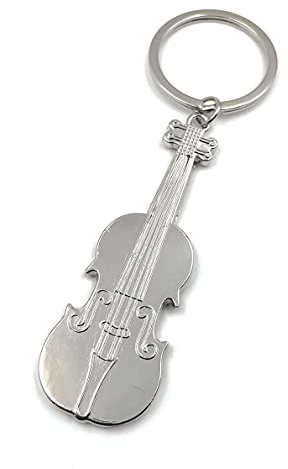 Onwomania - Contrebasse violon violon Porte-clés - porte-bonheur en métal idéal comme cadeau, par exemple pour le meilleur ami, le meilleur ami, maman - pour hommes, femmes et enfants