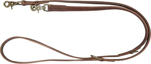 TRIXIE Hundeleine Rustic Leder V-Leine M–L 2,00 m/20 mm – Dunkelbraun | sorgfältige Lederleine im klassischen Design – für Hunde, robust, langlebig und griffig, angenehme Handhabung im Alltag
