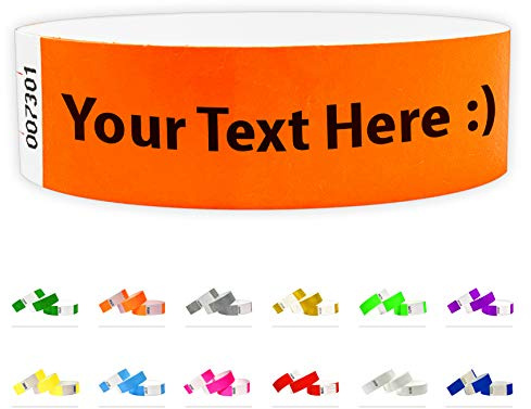 Custom 3/4 Wristbands for Events - Bracelets Printed with Your Text