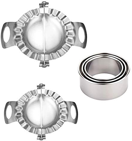 ZYDTRIP Hochwertiger Knödelmacher, Edelstahl Ravioli Ausstechformen (5 STÜCKE DUMPLING MAKER)