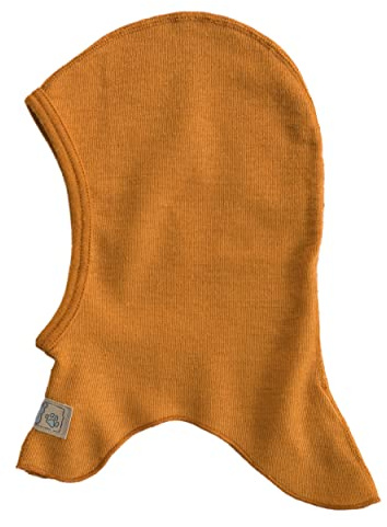 Lilano, Berretto per Bambini/Neonati, 70% Lana (da Allevamento Biologico Controllato), 30% Seta, 210 g/m², curry, 6-12 mesi