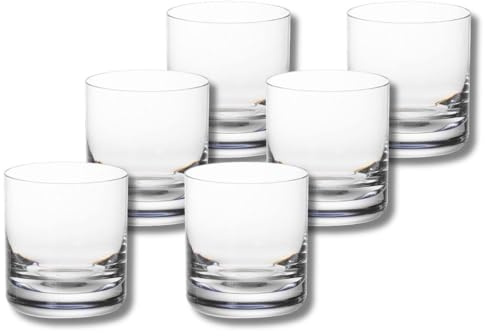 Kadum Lot de 6 verres à whisky incassables - Forme en cristal - 270 ml - Pour camping, terrasse, extérieur, jardin, bar - Gobelets à cocktail, à jus