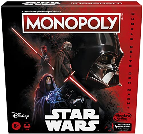 Hasbro Monopoly: Disney Star Wars Dunkle Seite der Macht Brettspiel für Familien, Spiel für Kinder, Star Wars Geschenk, 64211787, Multi