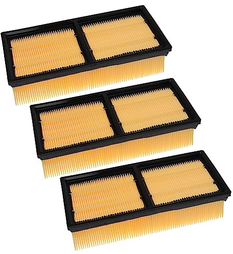 vhbw Set 3x Flat-Fold Filter compatible with Kärcher NT 75/2 Tact² Me Tc Industrial Vacuum Cleaner - Pleated Filter Element