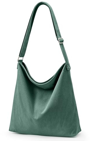 Cord Handtasche Damen,Wasserdicht Umhängetasche Damen mit Reißverschluss | Tasche für Damen Bauchtasche Damen Schultertasche für Arbeit Büro Reise Einkauf