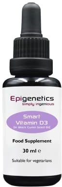 Smart Vitamin D3 Oil 30ml | Vitamin D3 1000IU in Cold Pressed Organic Black Cumin Seed Oil | UK Made Vegetarian Friendly Oil | 1-4 Drops Daily (800 Servings)