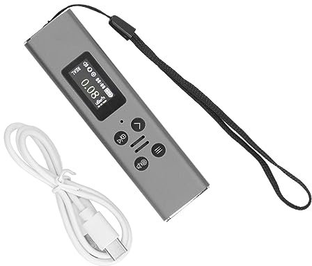 Geigerräknare, Multifunktionell Radioaktiv Detektor, Kärnstrålningstestare, Adiationsdetektor, Geigerräknare USB-laddning med TFT HD-skärm 400mAh Nukleär Strålningsdetektor för Hemmet(Silver)