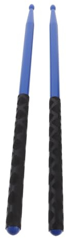 Nylon Trommelstöcke 5a mit Farbigem Griff, Rutschfest | 3 Paar, Blau, aus Kunststoff, für Bandauftritte und Cafés, Angenehm zu Halten, für Verschiedene Musikstile