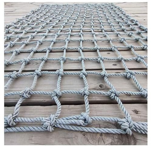 MISLISE Schutznetz Sicherheitsnetz Nylon Ladungs Seilnetz Farbe Dekoratives Seilnetz, Kinder Fallschutznetz, Treppen Schutznetz, Sicherheitsnetz (Color : 12mm-12cm, Size : 2X3m/6.6X9.8ft)