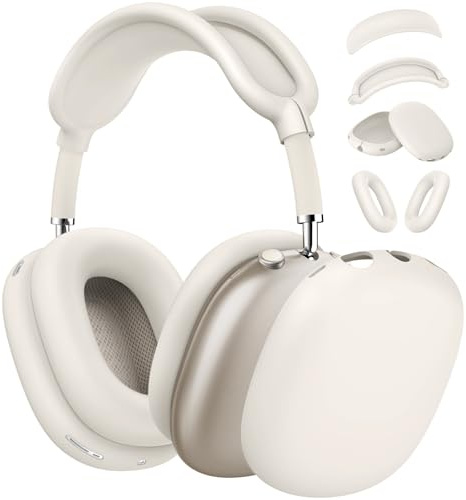 Case Cover for Airpods Max Headphones, Ear Pad Case Cover/Ear Cups Cover/Headband Cover for AirPods Max 2 & 1 (USB-C/Lightning) (2026/2024/2020), Silicone for Apple Airpod Max,Accessories Cases, Stone