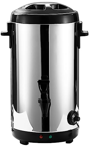 LXWKAI 304 Edelstahl Catering Urne, 8L/12L/16L/18L Heißwasserkessel Spender Wärmedämmung Konservierung Getränk Kommerzieller Milchtee Spender Eimer für Café, Büro, Zuhause,8L