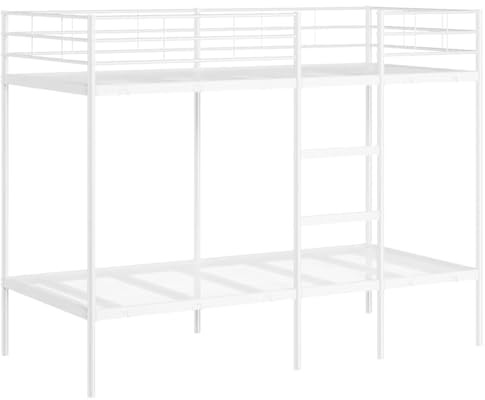 vidaXL Våningssäng utan madrass vit 90x200 cm stål