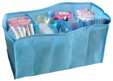 TOYANDONA Wickeltasche Blau Mit Fächern Organizer Für Windeln Und Flaschen Maße Vliesstoff Für Babykleidung Spielzeug Und Snacks Praktisch Für Zuhause Und Unterwegs