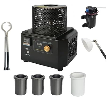 Smerigliatrice da Banco, 1200 Gradi 1-3 KG Portatile di Riscaldamento Rapido Controllo della Temperatura Forno di Fusione di Induzione Forno di Fusione Dell'oro Strumento di Creazione di Gioielli,per