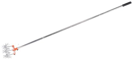 Dpofirs Polvere di Mano da Giardino, Facile da Assemblare 3 Manuale di Ruote Intercambiabili di Colture Rotanti Maniglia Regolabile a Base di Denti in Acciaio Inossidabile Seni di Ruggine per Prato