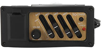 SPYMINNPOO Tonabnehmer für Akustikgitarre, Vorverstärker, Piezo-4-Band-EQ-Equalizer für Klangverfeinerung und Praktischen Einsatz, für Gitarristen