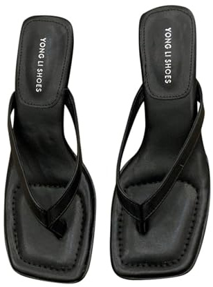 Sonnena Pumps Chanclas para mujers con tacón separador de dedos para mujer, zapatos elegantes y cómodos, zapatos de playa, zapato de verano, sandalias antideslizantes