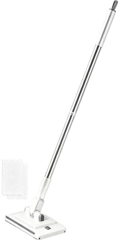 Clip Mop | 360-graders Plantorkningsdynor - Våt och beröringsfri tvättfri plattmopp med påklippbara dynor - för Tvättstuga Lägenhet Fiberduk Springor Hårdträ Garage