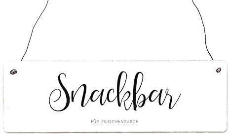 Interluxe Holzschild Shabby SNACKBAR FÜR ZWISCHENDURCH Hochzeit Buffet Hinweisschild Party