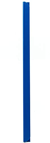LEO's Lot de 100 réglettes de serrage bleues DIN A4 (297 mm) FH 34 mm pour env. 30 feuilles – Rail de serrage pour relier des papiers non perforés et des collections de feuilles – Baguette en PVC