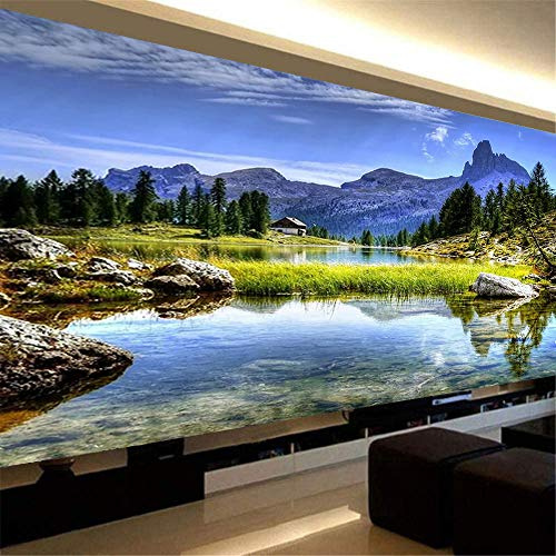 Nicole Knupfer 5D Diamant Painting Kit DIY Full Bohrer Diamond Malerei Handgemachtes Naturlandschaft Wohnzimmer Wanddekoration (Blau,100x40cm)