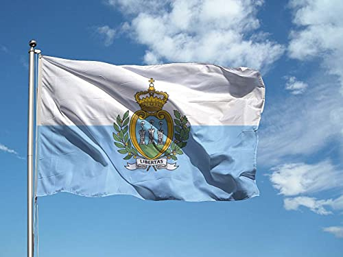 Bandiera SAN MARINO 90x150 cm in poliestere, con doppia piega perimetrale ed asola.