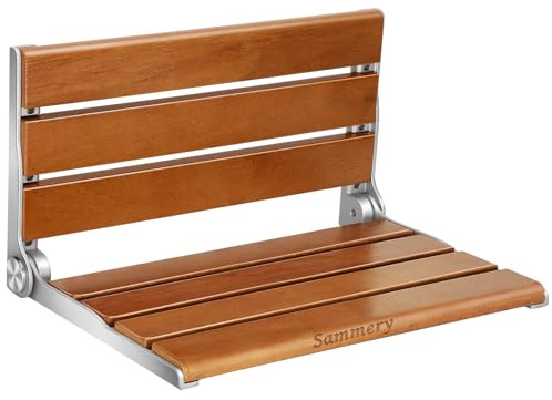 18 Wall Mount Shower Seat, Shower Bench Wall Mount for Inside Shower, Fold Down Shower Seat, Shower Seats for Adults
