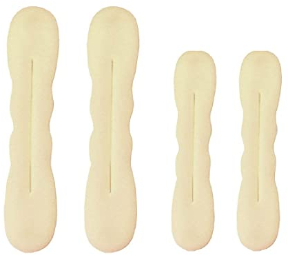 CUHZA 4 Stück Magischer Haarknoten, Hair Bun Maker Upgraded Haarhalter Schwamm Clips Haar Styling Donut Brötchen Haar Twist Lockenwickler Donut Tools, 2 Große und 2 Kleine（Beige）