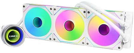 Lian Li GA2T36INW Galahad II Trinity 360 AIO CPU Liquid Cooler 360mm - ARGB Daisy-chainable Radiator UNI Fan SL-INF - Intel® LGA 1700, 1200, 115X, AMD® AM5/AM4 Sockets - with SL Infinity Fans White