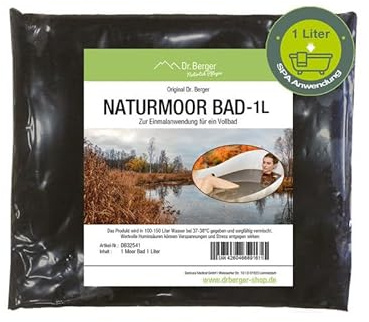 Dr. Berger Bagno di palude naturale 1 litro - Physio, benessere e casa. Morbiere impacchi con fango naturale di torba Fango