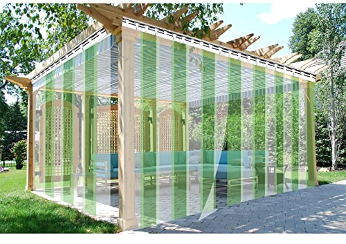IBOWZ PVC Lamellen Streifenvorhang PVC-Kunststoff-Vorhangstreifen, transparenter, kratzfester industrieller Streifenvorhang für Lager-, Gewerbe- und Eingangstüren